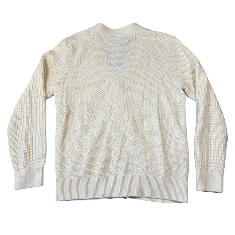 Gap‎ Fisherman Chunky Knit Cardigan Cream 100% Cotton Grandpacore Men’s - Size M